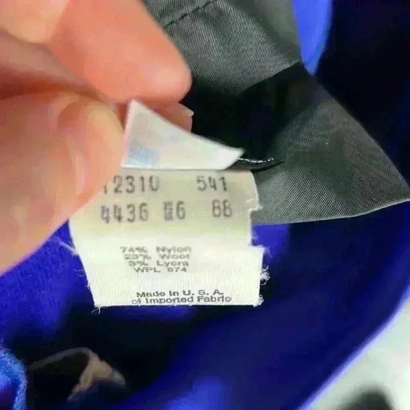 White Stag Blue Wool Blend Ski/Wintersport Pants with Foot/Ankle Straps, 6 - Picture 7 of 13